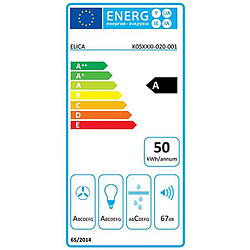 Hotte décorative îlot 50cm 620m3/h blanc - prf0071972d - ELICA