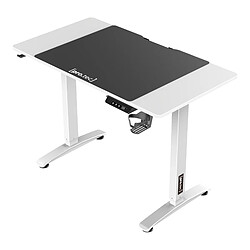 Bureau Visalia à hauteur réglable 73 - 118 cm rectangulaire blanc [pro.tec] pas cher