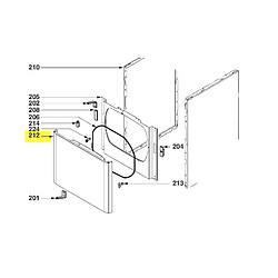 Fagor PORTE COMPLETE PORTE COMPLETE pour SECHE LINGE FAGOR - AS6019443