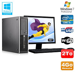 Lot PC HP Elite 8300 SFF I5-3470 3.2GHz 4Go 2To Graveur Wifi W7 + Ecran 19" · Occasion 