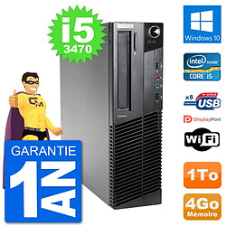 PC Lenovo M92p SFF Intel i5-3470 RAM 4Go Disque Dur 1To Windows 10 Wifi · Occasion 