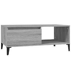 vidaXL Table basse Sonoma gris 90x50x36,5 cm Bois d'ingénierie