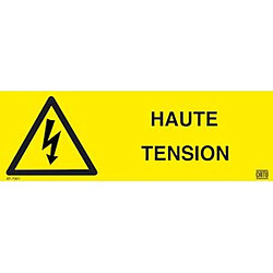 etiquette autocollante - haute tension - catu at-7001 