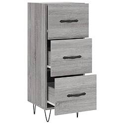 Maison Chic Buffet,Meuble de Rangement,commode pour salon,Cuisine Sonoma gris 34,5x34x90 cm Bois d'ingénierie -MN75306 pas cher