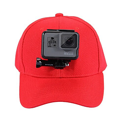 Wewoo Pour GoPro HERO6 / 43225 rouge Session / 4 Session / 43163 + / 3/2/1, Xiaomi et autres caméras d'action Baseball Hat avec J-Hook Boucle de fixation vis