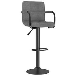 vidaXL Tabouret de bar Gris clair Tissu