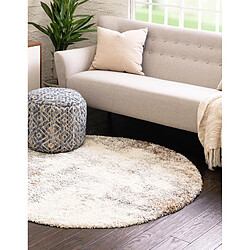 Avis Hadorn Tapis shaggy 240x240 beige - brun Lachen Haze