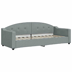 Acheter Maison Chic Lit d'appoint avec gigogne et matelas | Lit de jour | Lit de repos gris clair 80x200 cm tissu -GKD82610