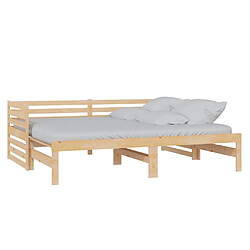 vidaXL Lit coulissant sans matelas 2x(90x200) cm