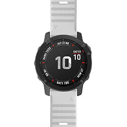 Avis Wewoo Bracelet pour montre connectée Garmin Fenix 6 22mm Smartwatch à en silicone à libération rapide Blanc