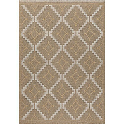 Jardindeco Tapis intérieur extérieur aspect jute jaune Tijuana 9041 180 x 67 cm. Tapis intérieur extérieur aspect jute jaune Tijuana 9041 180 x 67 cm