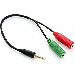 Câble Jack (3,5 mm) vers Audio + Micro 3GO CA107 15 cm 