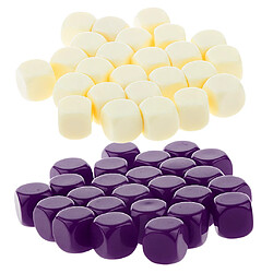 50 Pièces Dés Blanc Opaque D6 pour D u0026 D RPG MTG Party Games Purple + Beige dés de casino