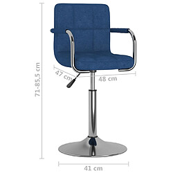 vidaXL Chaise de salle à manger Bleu Tissu pas cher