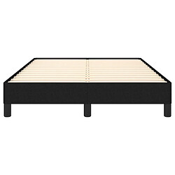 Maison Chic Lit adulte - Lit simple Cadre de lit,Structure du lit Contemporain Noir 120x200 cm Tissu -MN30827 pas cher