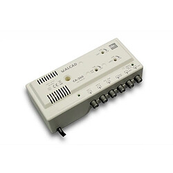 Amplificateur UHF-UHF-VHF/FM 3 Entrées 2 Sorties Multibande Alcad CA-360 - Gain UHF 42dB, IP20, Connecteur F, Filtre LTE700/800