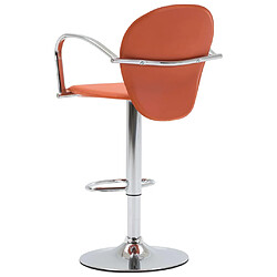 Acheter vidaXL Tabourets de bar avec accoudoir lot de 2 orange similicuir