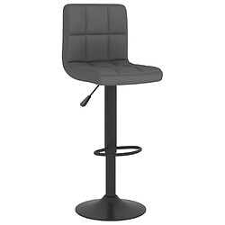 vidaXL Tabouret de bar Gris foncé Tissu