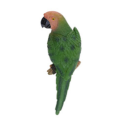 perroquet réaliste résine oiseau ornement animal suspendu 31cm look gauche vert