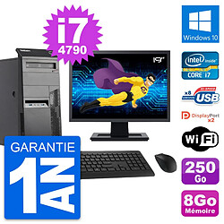 PC Tour Lenovo M83 Ecran 19" Intel i7-4790 RAM 8Go Disque 250Go Windows 10 Wifi - Occasion