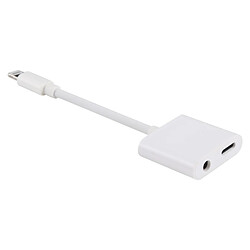 Wewoo Lightning 8 broches femelle + 3.5 mm audio à Lightning 8 broches mâle adaptateur convertisseur de charge & d'écoute, pour iPhone X / 8 & 8 plus / 7 & 7 plus, le système de support iOS 11.3