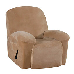 Avis Housse De Canapé Inclinable En Velours élastique Housse De Fauteuil Antidérapante Brown_2