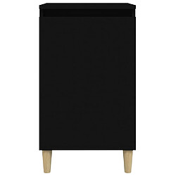 Maison Chic Lot de 2 Tables de chevet - Tables de Nuit noir 40x35x70 cm bois d'ingénierie pas cher