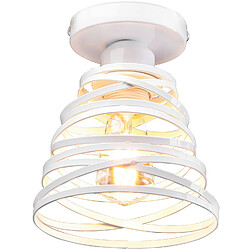 Stoex Plafonnier Rétro Moderne Lustre D'Intérieur Lampe de Plafond Vintage Luminaire Plafonnier en Métal Blanc, E27 Pour Bureau, Salon 