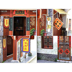 Puzzle 3d en bois miniature modèle de maison de poupée 1/24 bricolage - boutique de satin chinois