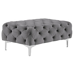 Vente-Unique Pouf chesterfield en velours anthracite EDWINA