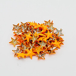 50pcs étoiles studs métal griffe nailhead punk stud rivet spike bricolage artisanat orange