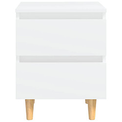 Avis vidaXL Tables de chevet avec pieds en pin 2 pcs Blanc 40x35x50 cm