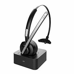 El Contente Casque Bluetooth pour centre d'appels, casque d'écoute avec micro pour PC et ordinateur portable 