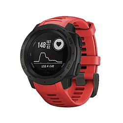 Wewoo Bracelet pour montre connectée Dragonne de remplacement en silicone Garmin Instinct 22mm Rouge 