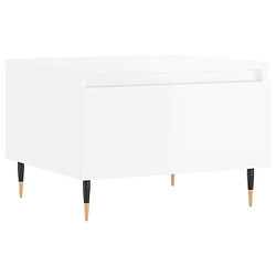 Acheter vidaXL Tables basses 2 pcs blanc brillant 50x46x35cm bois d'ingénierie