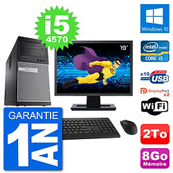 PC Tour Dell 9020 Ecran 19" Intel i5-4570 RAM 8Go Disque 2To Windows 10 Wifi - Occasion