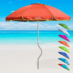 Parasol de plage aluminium léger visser protection uv GiraFacile 220 cm Eolo