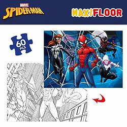 Spiderman Puzzle Enfant Spider-Man Double face 60 Pièces 70 x 1,5 x 50 cm (6 Unités)