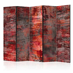 Paris Prix Paravent 5 Volets Red Metal 172x225cm