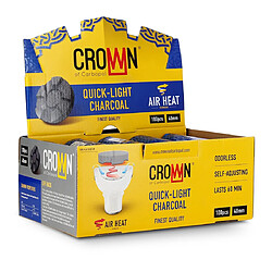 Carbopol Crown 40mm 1 Boite complète de 10 x 10 sachets (100 charbons)