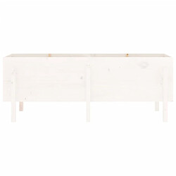 Maison Chic Jardinière,Lit surélevé de jardin - Bac à fleurs - pot de fleur blanc 160x50x57 cm bois de pin massif -GKD10731 pas cher