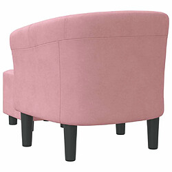 Maison Chic Fauteuil cabriolet et repose-pieds,Fauteuil luxe pour relax rose velours -MN74642 pas cher