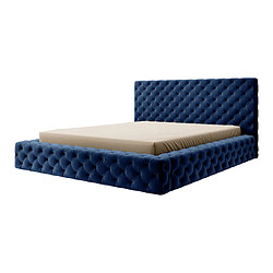 Bestmobilier Christiana - lit coffre - 160x200 - sommier inclus - en velours pas cher