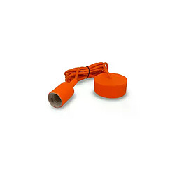 Suspension Noire avec douille E27 avec câble 2m Orange