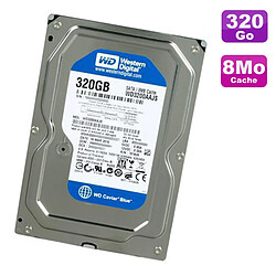 Disque Dur 320Go SATA 3.5" Western Digital Caviar Blue WD3200AAJS-56B4A0 7200 8Mo · Occasion 