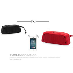 Wewoo Enceinte Bluetooth Haut-parleur portable extérieur avec fonction d'appel mains libres, support pour carte TF, USB, FM et AUX (Rouge) pas cher