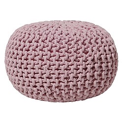 Beliani Pouf en coton rose 40 x 25 cm CONRAD