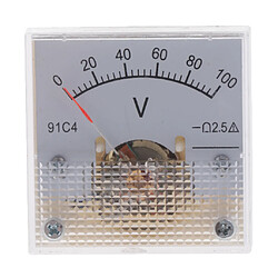 Outils d'essai de circuit de mètre de jauge de tension du panneau analogique 91c4 0-100v