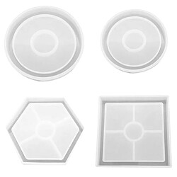 Dessous De Verre Moule En Silicone Surface Lisse Pour Moule En Résine époxy Bricolage 4 Pièces