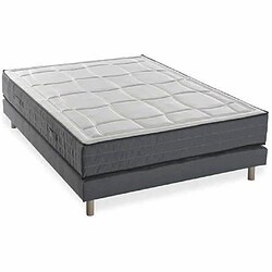 DEKO DREAM Sommier + matelas mousse ferme à mémoire de forme 5 zones 160 x 200 x 28 cm 